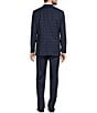 Color:Navy - Image 2 - Chicago Classic Fit Flat Front Plaid 2-Piece Suit