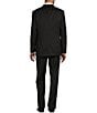 Color:Black - Image 2 - Chicago Classic Fit Flat Front Plaid 2-Piece Suit