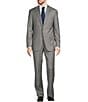 Color:Light Grey - Image 1 - Chicago Classic Fit Flat Front Plaid 2-Piece Suit