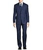 Color:Blue - Image 1 - Chicago Classic Fit Notch Lapel Flat Front Plaid 2-Piece Suit