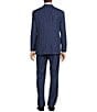 Color:Blue - Image 2 - Chicago Classic Fit Notch Lapel Flat Front Plaid 2-Piece Suit