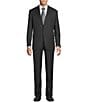 Hart Schaffner Marx Chicago Classic Fit Flat Front Plaid 2-Piece Suit, Color:Black - Image 1