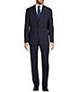 Hart Schaffner Marx Chicago Classic Fit Flat Front Plaid Pattern 2-Piece Suit, Color:Navy - Image 1