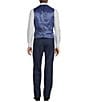 Color:Blue - Image 4 - Chicago Classic Fit Flat Front Plaid Pattern 3-Piece Suit