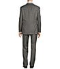 Color:Grey - Image 2 - Chicago Classic Fit Flat Front Sharkskin Pattern 3-Piece Vested Suit