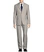 Color:Grey - Image 1 - Chicago Classic Fit Flat Front Solid 2-Piece Linen Suit