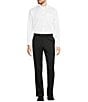 Color:Charcoal Grey - Image 3 - Chicago Classic Fit Flat Front Solid Dress Pants