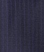 Color:Navy - Image 3 - Chicago Classic Fit Flat Front Stripe Pattern 2-Piece Suit