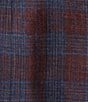 Color:Burgundy/Blue - Image 4 - Chicago Classic Fit Plaid Pattern Sport Coat