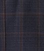 Color:Blue - Image 3 - Chicago Classic Fit Reverse Pleat Plaid Pattern 2-Piece Suit