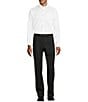 Color:Charcoal Grey - Image 3 - Chicago Classic Fit Reverse Pleat Solid Dress Pants
