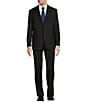 Color:Black - Image 1 - Chicago Classic Fit Reverse Pleated Plaid 2-Piece Suit