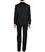 Color:Black - Image 2 - Chicago Classic Fit Reverse Pleated Plaid 2-Piece Suit