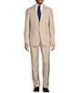 Color:Tan - Image 1 - Chicago Classic Fit Reverse Pleated Grid Pattern 2-Piece Suit