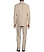 Color:Tan - Image 2 - Chicago Classic Fit Reverse Pleated Grid Pattern 2-Piece Suit