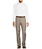Color:Taupe - Image 3 - Classic Fit Reverse Pleated Twill Pattern Dress Pants