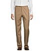 Color:Tan - Image 1 - Chicago Classic Fit Flat Front Solid Dress Pants