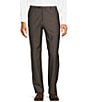 Color:Brown - Image 1 - Chicago Classic Fit Flat Front Twill Patterned Dress Pants