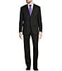 Color:Black - Image 1 - Chicago Classic Fit Flat Front Performance Plaid 2-Piece Suit