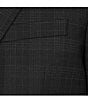 Color:Black - Image 3 - Chicago Classic Fit Flat Front Performance Plaid 2-Piece Suit