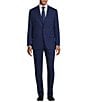 Color:Blue - Image 1 - Chicago Classic Fit Flat Front Performance Windowpane Plaid 2-Piece Suit