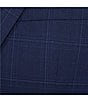 Color:Blue - Image 3 - Chicago Classic Fit Flat Front Performance Windowpane Plaid 2-Piece Suit