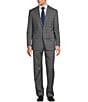 Color:Grey - Image 1 - Chicago Classic Fit Flat Front Performance Tonal Plaid 2-Piece Suit