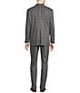 Color:Grey - Image 2 - Chicago Classic Fit Pleated Performance Windowpane 2-Piece Suit