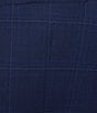 Color:Blue - Image 3 - Chicago Fit Pleated Plaid Performance Wool 2-Piece Suit