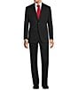 Color:Black - Image 1 - Chicago Classic Fit Flat Front Solid 2-Piece Suit