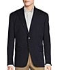 Color:Navy - Image 1 - Classic Fit Solid Navy Wool Blend Sportcoat