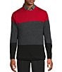 Hart Schaffner Marx Crew Merino Wool Stripe Sweater, Color:Red - Image 1