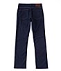 Color:Dark Rinse - Image 2 - Dark Rinse Classic Straight Leg Denim Jeans