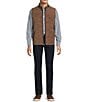 Hart Schaffner Marx Diamond Quilt Pattern Reversible Vest, Color:Camel - Image 5