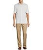 Color:White - Image 3 - HartSoft Luxury Short Sleeve Spread Collar Geo Printed Coatfront Shirt