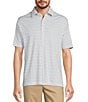 Color:White - Image 1 - HartSoft Luxury Short Sleeve Spread Collar Paisley Coatfront Shirt