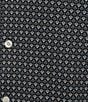 Color:Black - Image 4 - HartSoft Luxury Short Sleeve Spread Diamond Geo Coatfront Shirt