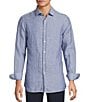 Hart Schaffner Marx Long Sleeve Solid Linen Button Front Shirt - Image 3