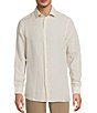 Hart Schaffner Marx Long Sleeve Solid Linen Button Front Shirt - Image 1