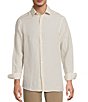 Hart Schaffner Marx Long Sleeve Solid Linen Button Front Shirt - Image 3