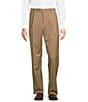 Color:Tan - Image 1 - Classic Fit Pleated Solid Dress Pants