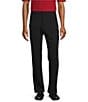 Color:Black - Image 1 - Luxury Performance Flat Front 4-Way Stretch Pants