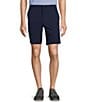 Color:Midnight Blue - Image 1 - Luxury Performance Flat Front 9#double; Inseam Shorts