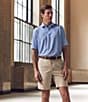 Color:Stone - Image 6 - Luxury Performance Flat Front 9#double; Inseam Shorts
