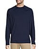 Color:Midnight - Image 1 - Luxury Performance Long Sleeve Crew Neck Knit Pullover