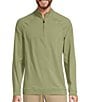Color:Sage - Image 1 - Luxury Performance Long Sleeve Quarter-Zip Solid Pullover