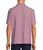 Color:Tea Rose - Image 2 - Luxury Performance Martini Printed Short Sleeve Knit Coatfront Shirt