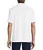 Color:White - Image 2 - Luxury Performance Short Sleeve Geo Print Coatfront Shirt
