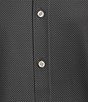 Color:Black - Image 4 - Luxury Performance Short Sleeve Geo Print Coatfront Shirt