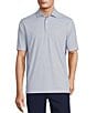 Hart Schaffner Marx Luxury Performance Short Sleeve Geo Print Polo Shirt, Color:White - Image 1